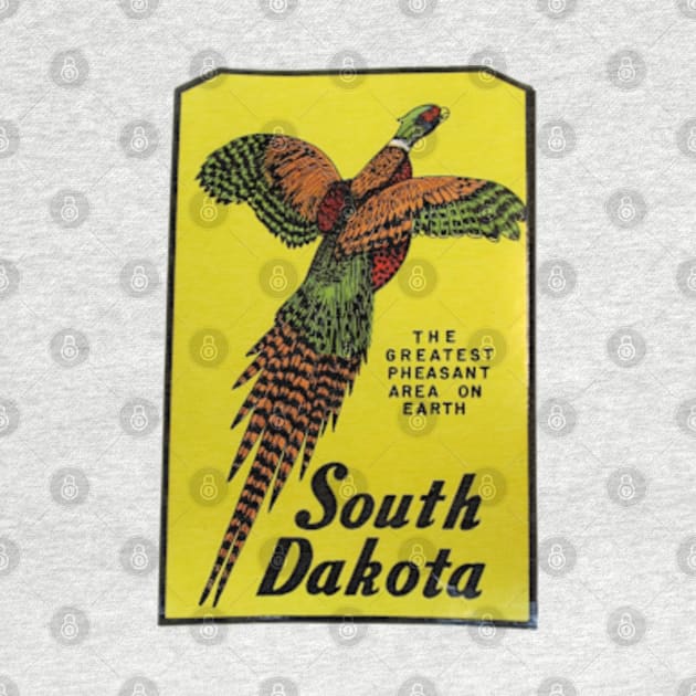 South Dakota 1960s Travel Window Decal by Desert Owl Designs